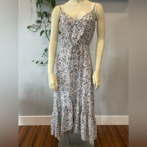 New Nanette Lepore high/low button up Floral Maxi Dress size 2